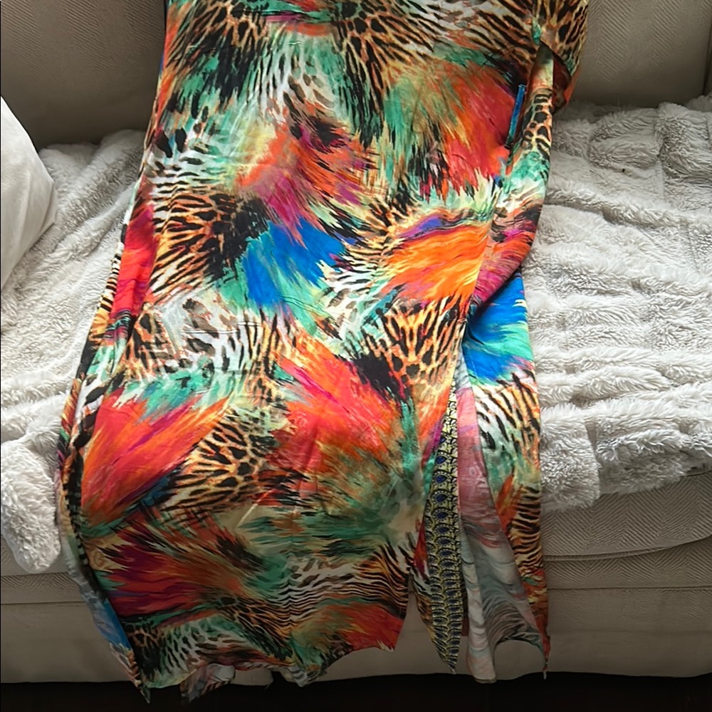 Lulu's Multicolor Sheer Robe - Picture 4 of 4